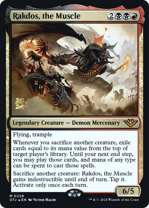 Rakdos, the Muscle (PRE-226) - Outlaws of Thunder Junction Promos Foil - for just $1.31! 