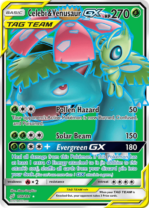Celebi & Venusaur GX (159/181) [Sun & Moon: Team Up] - for just $25.65! 