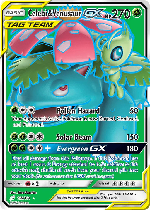 Celebi & Venusaur GX (159/181) [Sun & Moon: Team Up] - for just $25! 