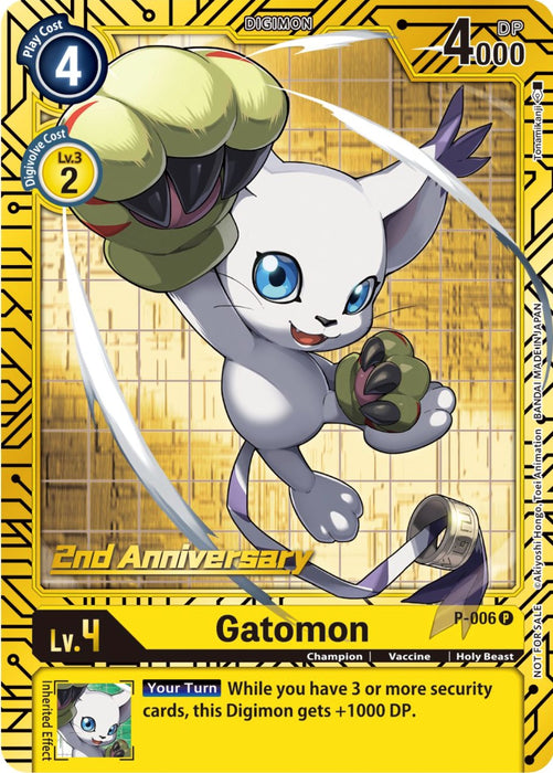 Gatomon [P-006] (2nd Anniversary Card Set) [Promotional Cards] - Just $0.10! Shop now at Retro Gaming of Denver