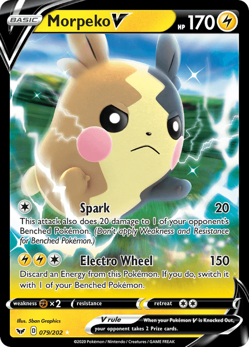 Morpeko V (079/202) [Sword & Shield: Base Set] - for just $0.45! 