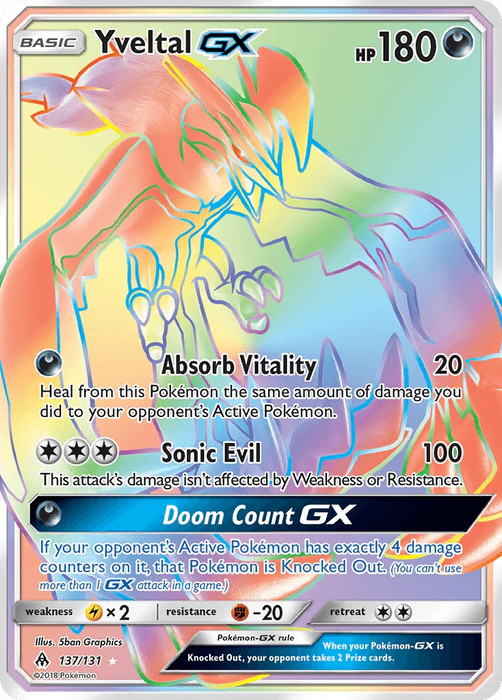 Yveltal GX (137/131) [Sun & Moon: Forbidden Light] - for just $17.90! 