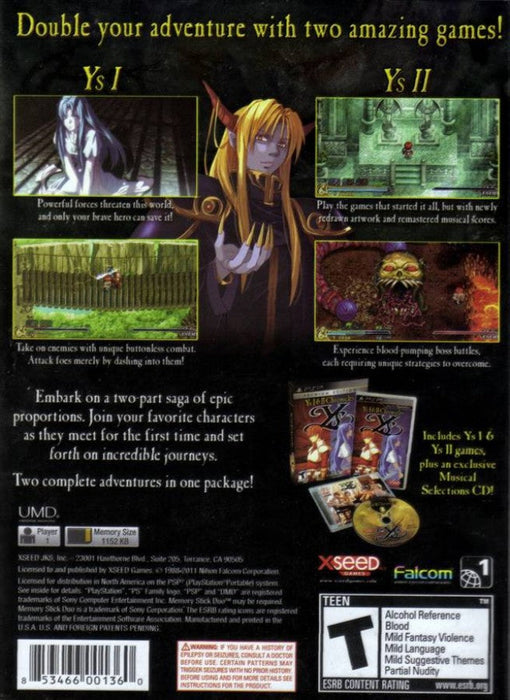Ys I & II Chronicles – PlayStation Portable (PSP) - for just $95.99! 