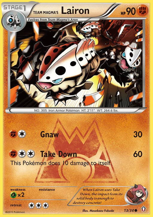 Team Magma's Lairon (13/34) [XY: Double Crisis] - for just $0.35! 