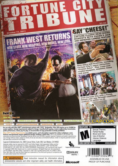 Dead Rising 2: Off the Record – Xbox 360 (X360) - for just $0! 