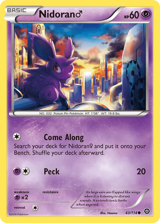 Nidoran (43/114) (Male) [XY: Steam Siege] - for just $0.10! 
