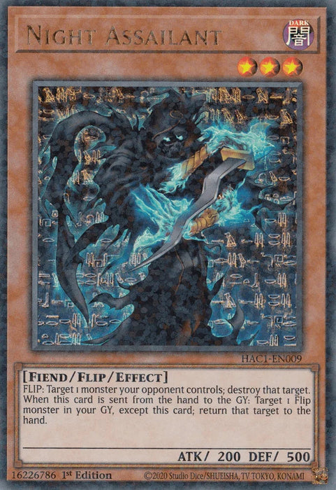 Night Assailant (Duel Terminal) [HAC1-EN009] Parallel Rare - for just $0.20! 