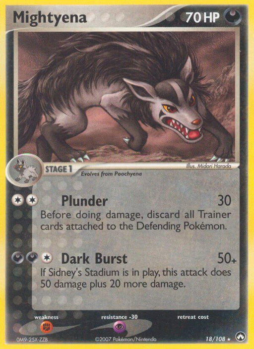 Mightyena (18/108) (Theme Deck Exclusive) [EX: Power Keepers] - for just $3.95! 