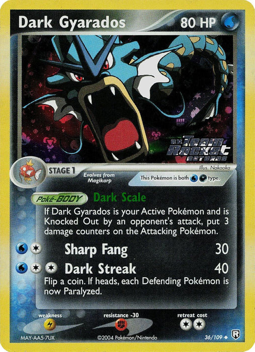 Dark Gyarados (36/109) (Stamped) [EX: Team Rocket Returns] - for just $98.95! 