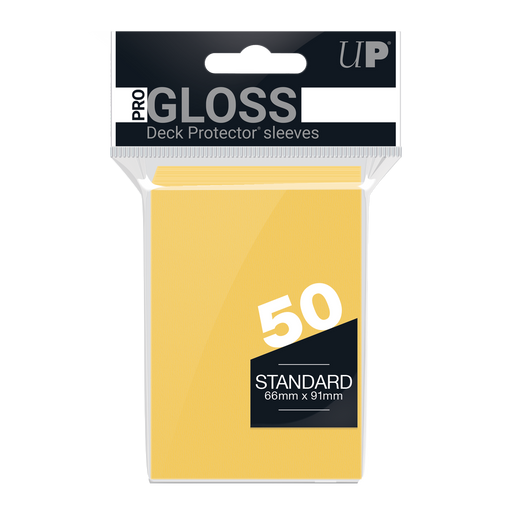 Ultra PRO: Standard 50ct Sleeves - PRO-Gloss (Yellow) - Just $0! Shop now at Retro Gaming of Denver