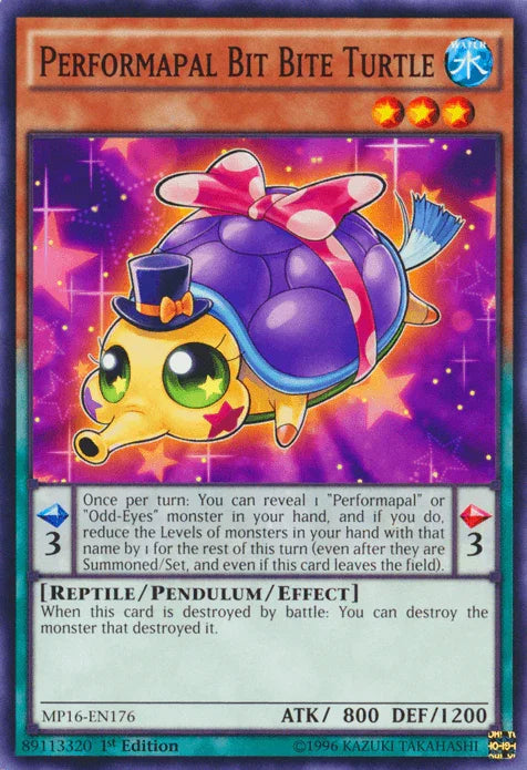 Performapal Bit Bite Turtle [MP16-EN176] Common - for just $0.10! 
