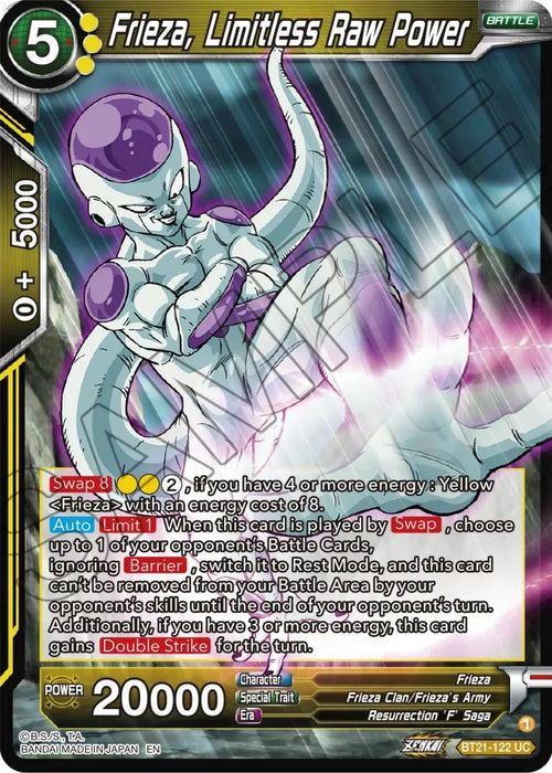 Frieza, Limitless Raw Power (BT21-122) [Wild Resurgence] - for just $0.10! 