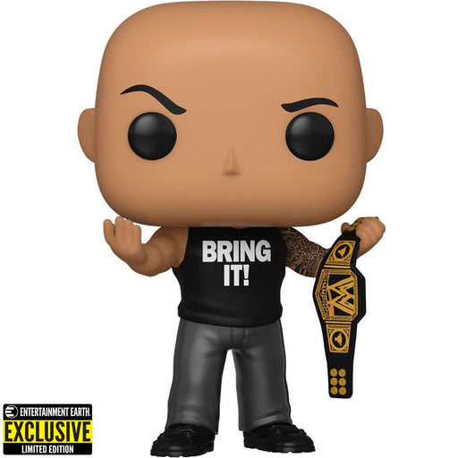 Funko Pop! WWE: The Rock with Championship Belt - Entertainment Earth Exclusive - Premium Bobblehead Figures - Just $10.95! Shop now at Retro Gaming of Denver