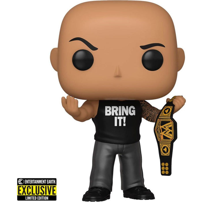 Funko Pop! WWE: The Rock with Championship Belt - Entertainment Earth Exclusive - Just $10.95! Shop now at Retro Gaming of Denver