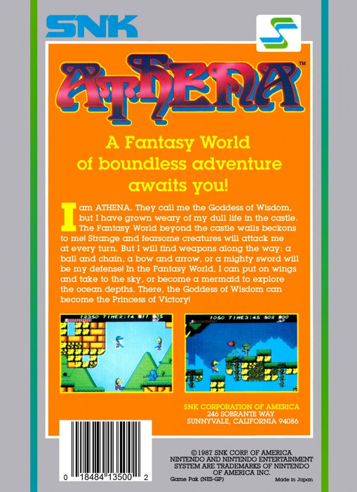 Athena [5 Screw][CIB] – Nintendo Entertainment System (NES) - for just $63.99! 