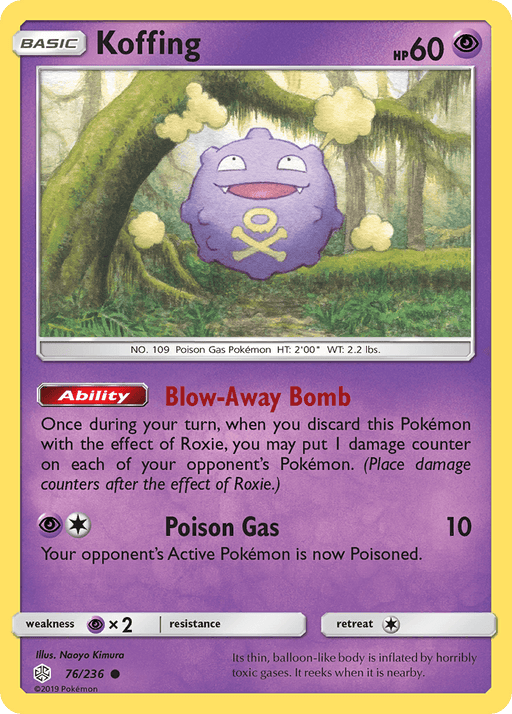 Koffing (76/236) [Sun & Moon: Cosmic Eclipse] - for just $0.10! 