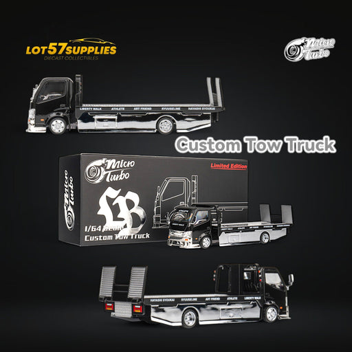 MicroTurbo HINO 300 Custom Flatbed Truck AIT Limited Edition Flatbed 1:64 - for just $44.99! 