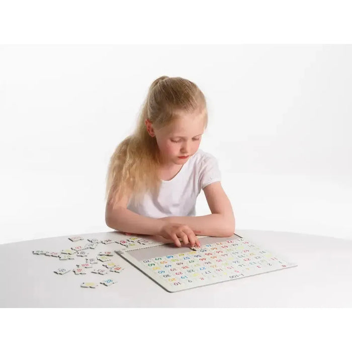 1 to 100 Numbers 100 Piece Tray Jigsaw Puzzle Larsen - for just $11.99! 