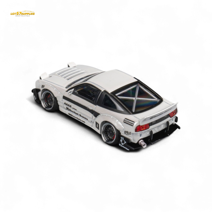 MicroTurbo Custom 180SX - Pandem Rocket Bunny White 1:64 - for just $46.99! 