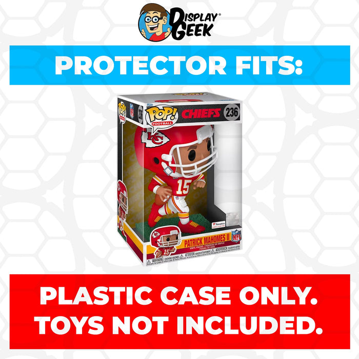 Pop Protector for 10 inch Patrick Mahomes II #236 Jumbo Funko Pop - for just $16.99! 