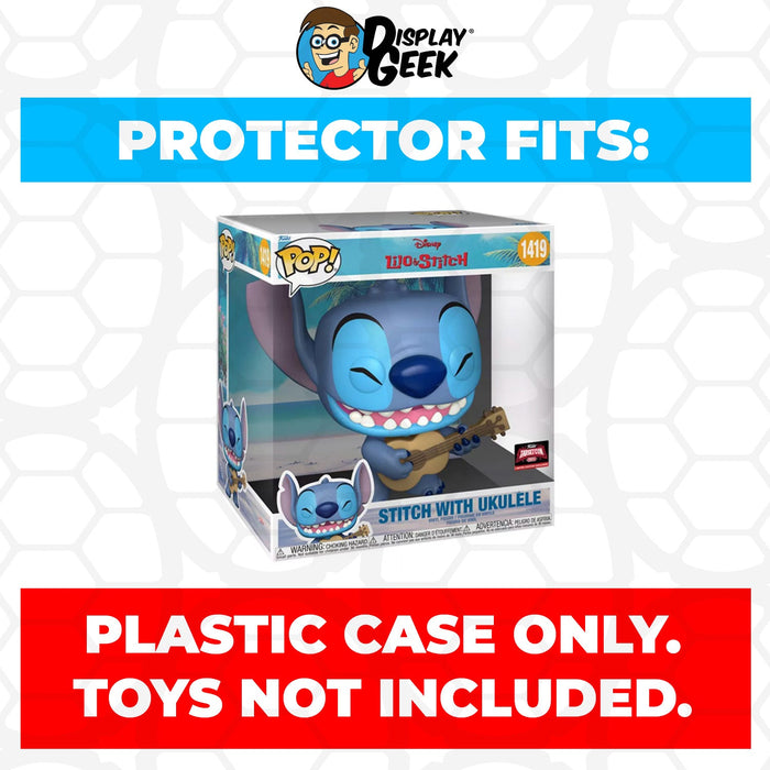 Pop Protector for 10 inch Stitch with Ukulele #1419 Jumbo Funko Pop - Just $19.99! Shop now at Retro Gaming of Denver