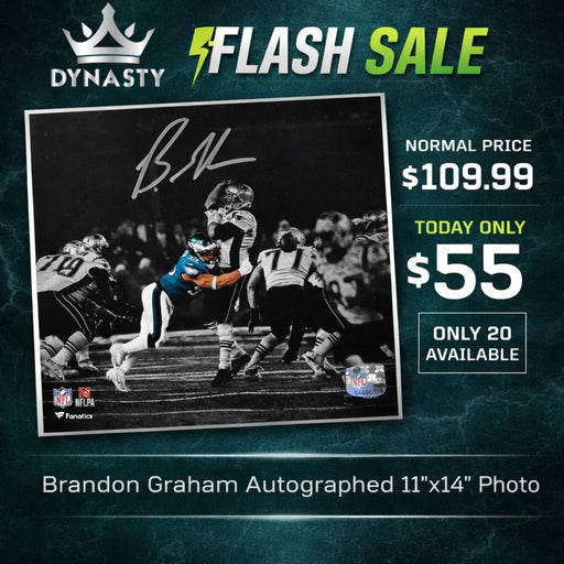 Brandon Graham Strip-Sack Philadelphia Eagles Autographed 11" x 14" Blackout Football Photo - for just $55! 