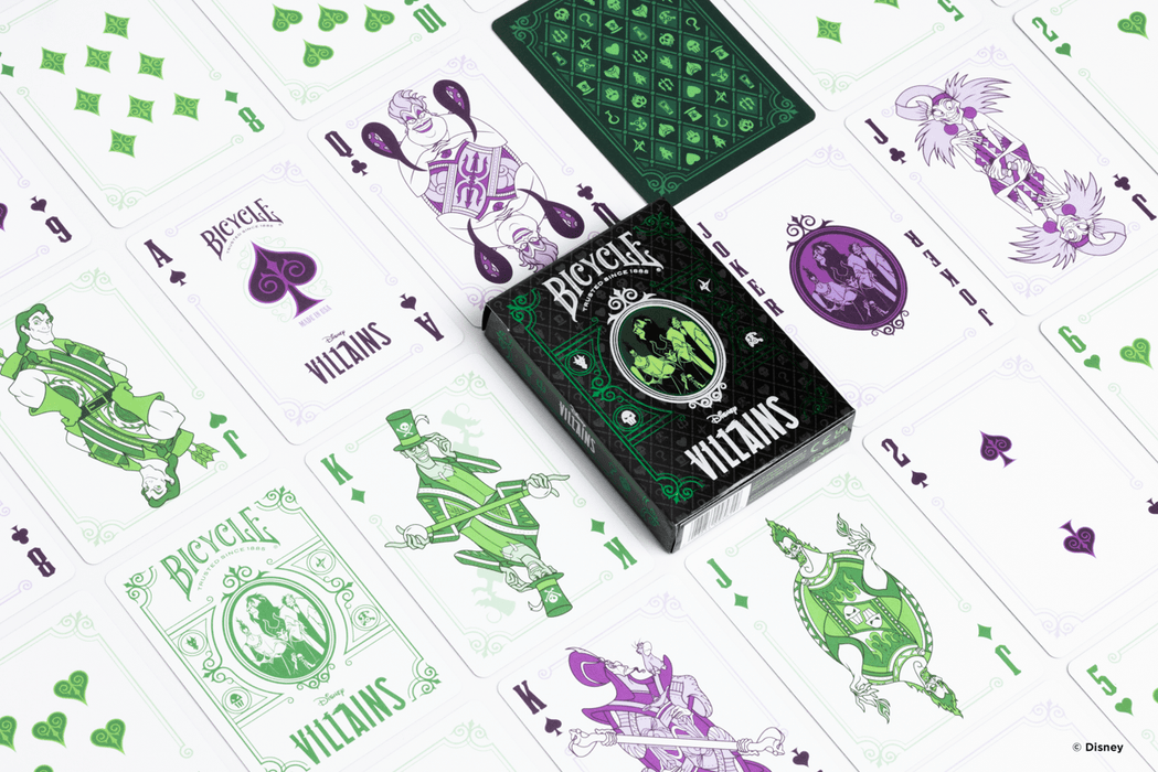 Disney Villains Inspired Playing Cards by Bicycle- Green - for just $9.99! 