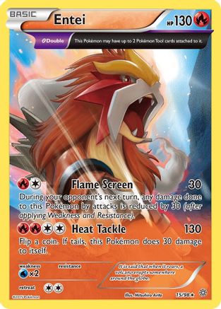 Entei 015/98 - XY  Ancient Origins Reverse Holofoil - for just $0.93! 