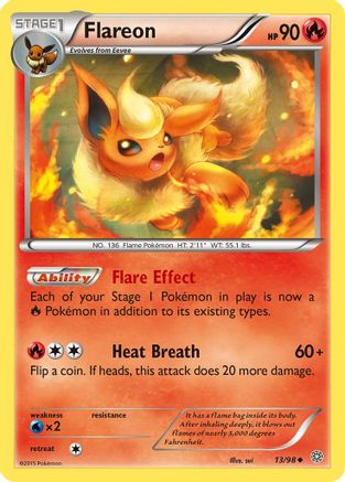 Flareon 013/98 - XY  Ancient Origins - for just $0.34! 