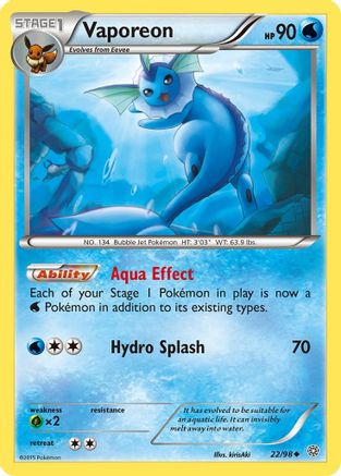 Vaporeon 022/98 - XY  Ancient Origins - for just $0.32! 