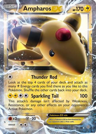 Ampharos EX 027/98 - XY  Ancient Origins Holofoil - for just $1.45! 
