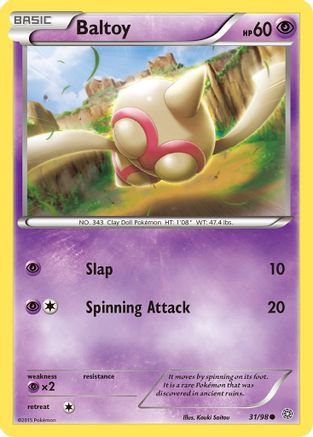 Baltoy 031/98 - XY  Ancient Origins - for just $0.05! 