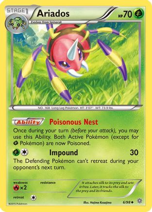 Ariados 006/98 - XY  Ancient Origins - for just $0.05! 