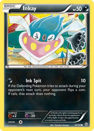 Inkay 045/98 - XY  Ancient Origins Reverse Holofoil - for just $0.32! 