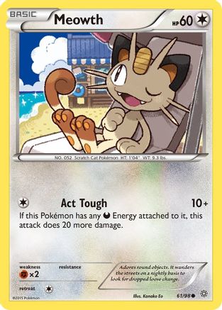 Meowth 061/98 - XY  Ancient Origins Reverse Holofoil - for just $0.34! 