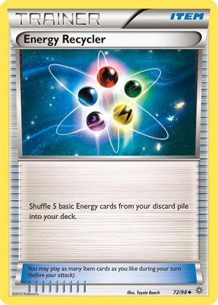 Energy Recycler 072/98 - XY  Ancient Origins Reverse Holofoil - for just $0.10! 