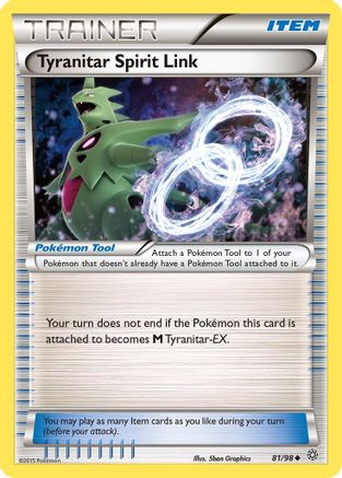 Tyranitar Spirit Link 081/98 - XY  Ancient Origins - for just $0.15! 