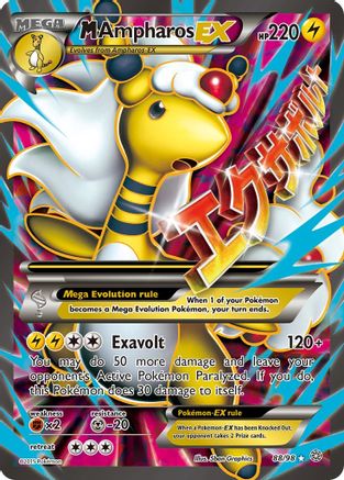 M Ampharos EX (Full Art) 088/98 - XY  Ancient Origins Holofoil - for just $28.11! 