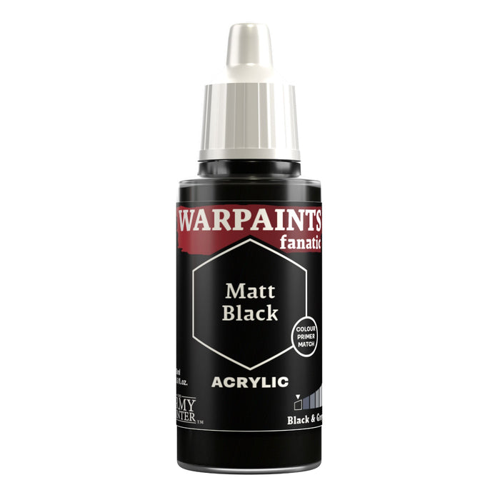 Army Painter Warpaints Fanatic: Matt Black 18ml - for just $4.25! 