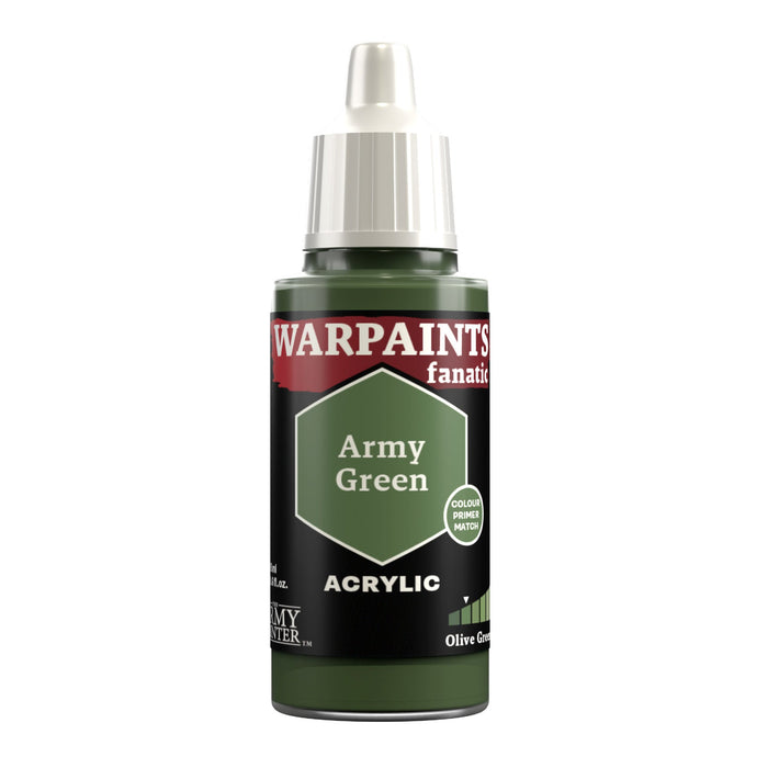 Army Painter Warpaints Fanatic: Army Green 18ml - Premium Miniatures - Just $4.25! Shop now at Retro Gaming of Denver