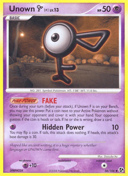 Unown F (56/106) [Diamond & Pearl: Great Encounters] - for just $0.85! 