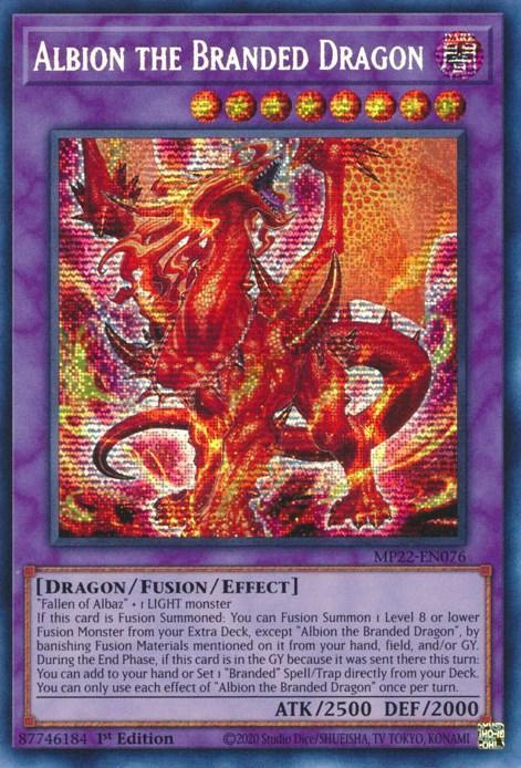Albion the Branded Dragon [MP22-EN076] Prismatic Secret Rare - for just $1.25! 