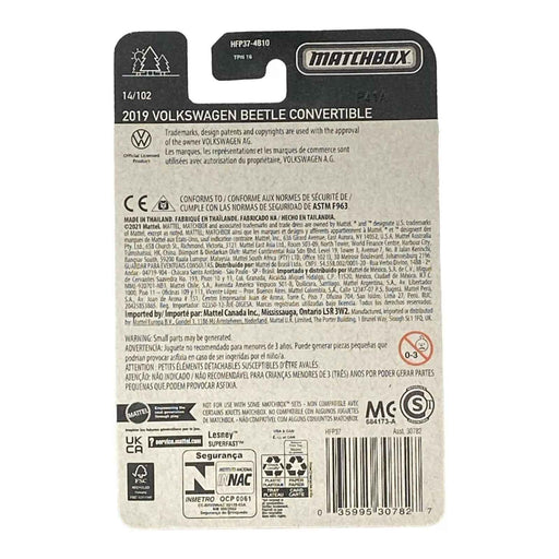 Matchbox 2019 Volkswagen Beetle Convertible - Matchbox Series 14/102 - for just $1.79! 