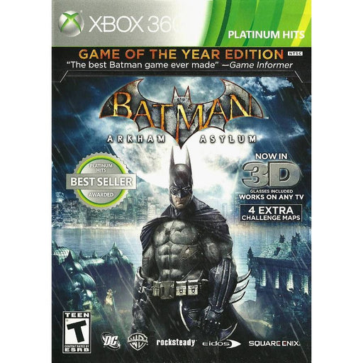 Batman: Arkham Asylum Game Of The Year Edition (Platinum Hits) (Xbox 360) - Just $0! Shop now at Retro Gaming of Denver