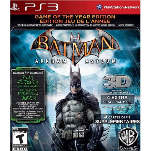 Batman: Arkham Asylum Game Of The Year Edition (Greatest Hits) (Playstation 3) - Premium Video Games - Just $0! Shop now at Retro Gaming of Denver