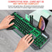 ErgonomicWired Gaming Keyboard with RGB Backlight Phone Holder - for just $65.50! 