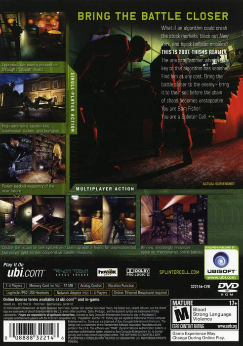 Tom Clancy's Splinter Cell: Chaos Theory – PlayStation 2 (PS2) - for just $0! 