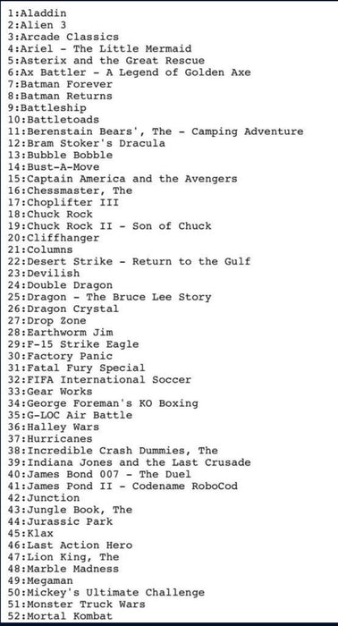 106 in 1 Sega Genesis Mega Drive GBA Video Game Cartridge - for just $19.99! 