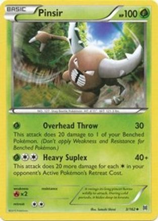 Pinsir 003/162 - XY  BREAKthrough Reverse Holofoil - for just $0.20! 