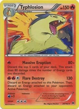 Typhlosion 020/162 - XY  BREAKthrough Reverse Holofoil - for just $1.43! 